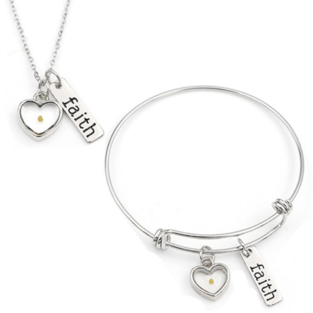 Pulseira e colar Fé