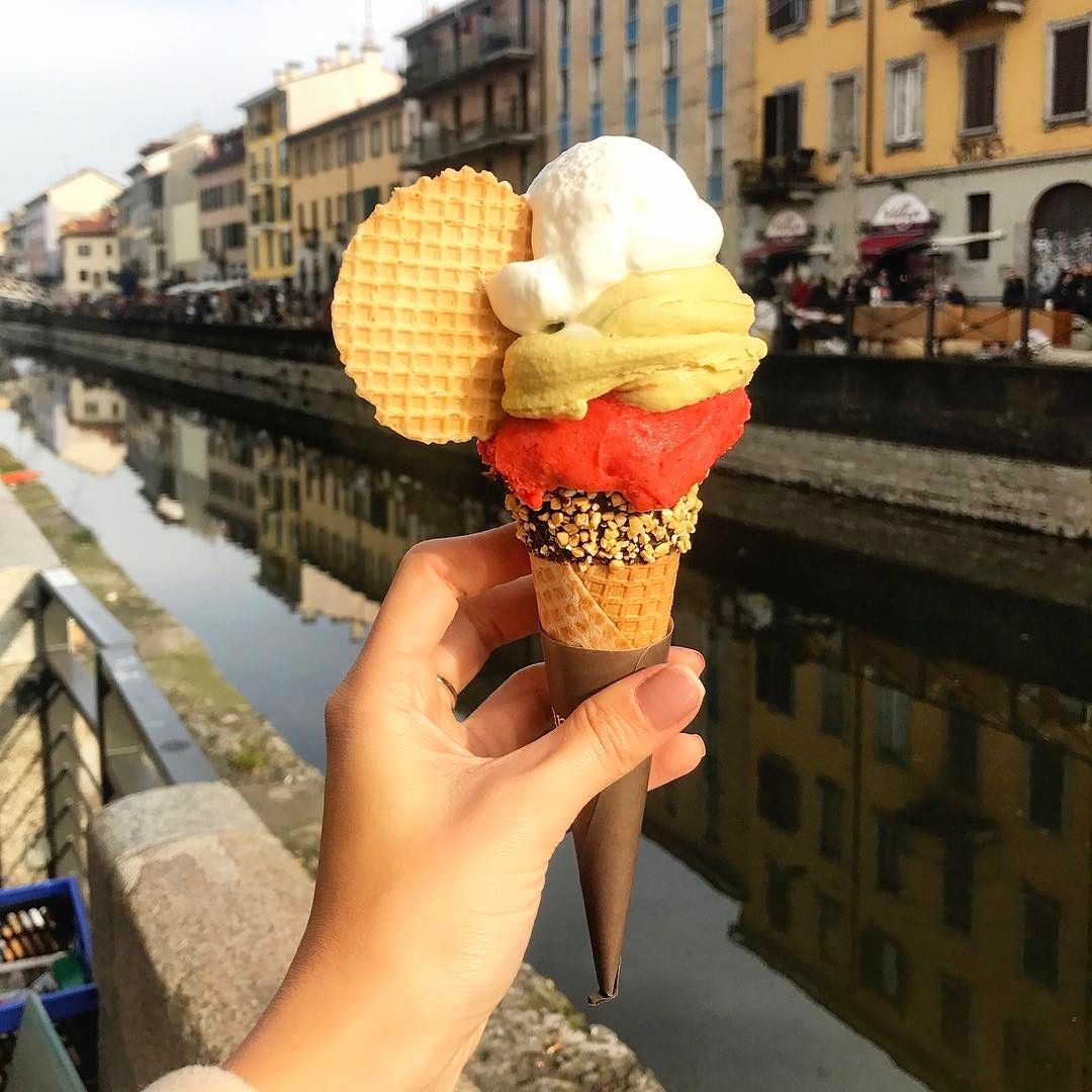 Gelato na Itália